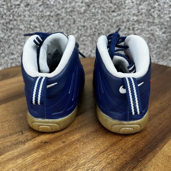 Size 9C Nike Little Posite Pro Blue Void University Red USA 843769-405 TD Shoes - Picture 5 of 9